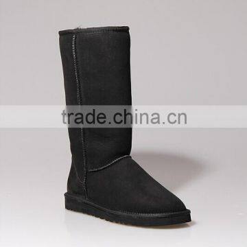 Top quality snow boots winter warm double face sheepskin boots for women long boots