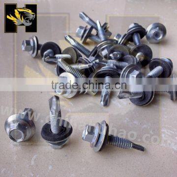 Galvanized self driling screw hexgon with EPDM washer from China