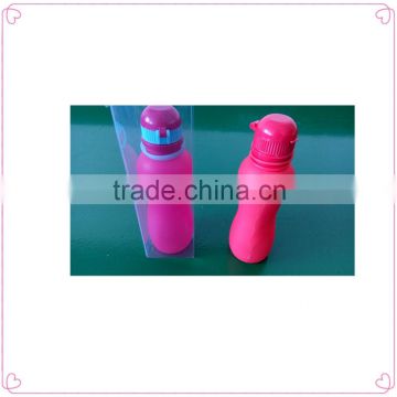 non-toxic portable silicone collapsible water bottle for sports &travelling