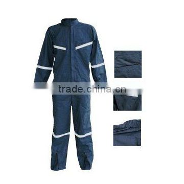 reflective blue overalls