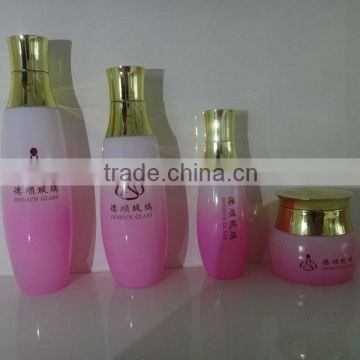 DS rose pink cosmetic glass bottle