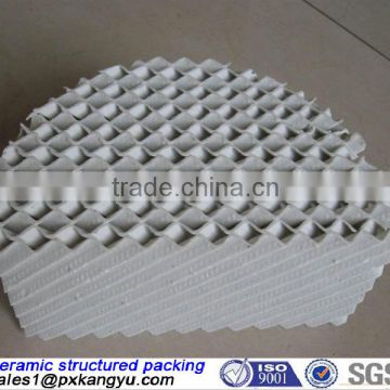ceramic structured tower packing for separation or absorption