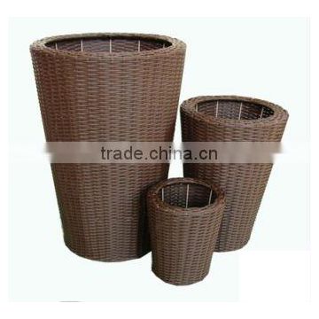 3pcs modern design garden flower planter Set/metal frame/water hyacinth/natural material/basket