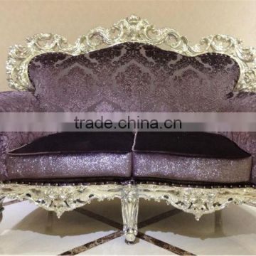 MS-1407-02 Antique furniture sofa for home and hotel silver leaf