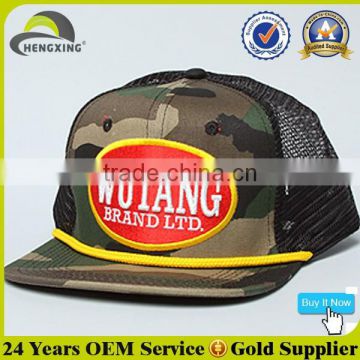 Custom Embroidery Logo 5 Panel With Rope Most Fashion Mesh Cap
