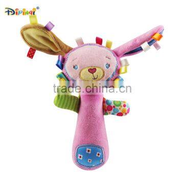 HBtoy #APQ001-4 Aipinqi 20cm Hand bell with rattle rabbit toy