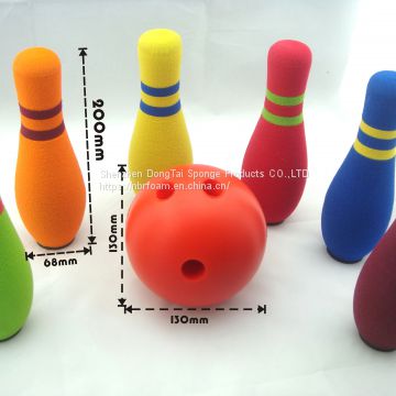 20cm Height High Density Kids Foam Bowling Set Easy To Clean