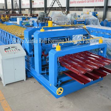 Roof Tiles Colored Steel Double Sheet Roll Forming Machine