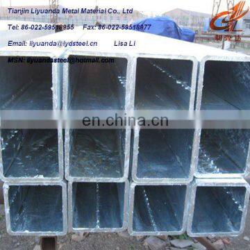 Hot dip galvanized surface steel square tubing