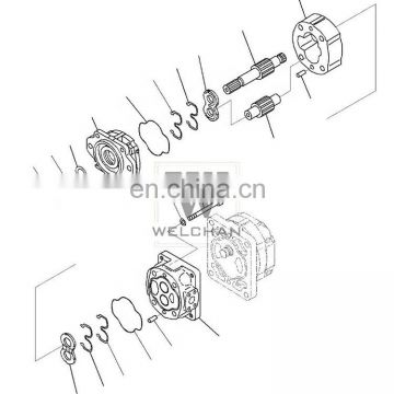Hydraulic Gear Pump 705-22-40160 Pilot Oil Gear Pump WA500 Loader Transfer Single Pump