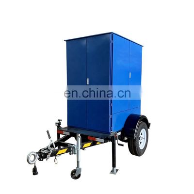 Roadworthy trailer portable vacuum insulation oil purifier