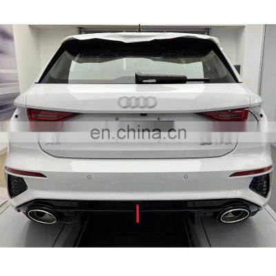 New arrival facelift Rear diffuser with tailpipes for Audi A3 2021 2022 upgrade RS3 style Rear lip with tip exhaust