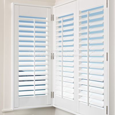 Interior PVC finish shutters parts plantation shutter for home/office/hotel/cafe