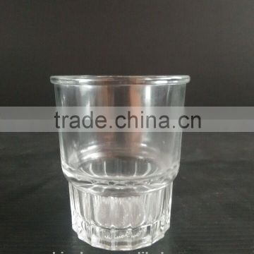 4oz transparent cup shaped glass bottle