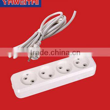 french european style extension socket 4 gang with wire