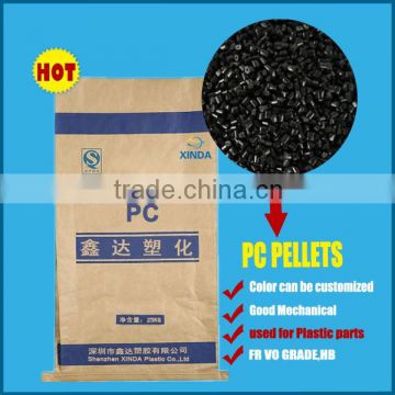 Black Color High grade PC plastic raw material PC pellets with 15% gf