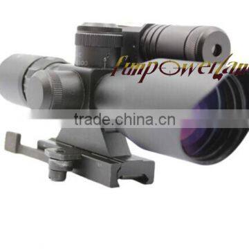 Funpowerland 2.5-10x40 Green and Red Illuminated Rifle Scope with Quick Detach Lever Mount