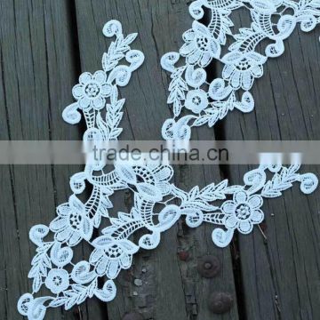 Fashion Milk Protein Fiber Water-soluable Embroidery Lace Collar for Garment Accessories