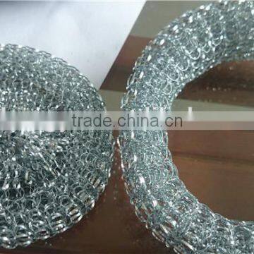 galvanized wire mesh dish scourer rolls for kitchen cleaning