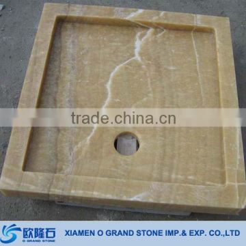 Yellow Onyx Marble Solid Shower Stone Shower Tray