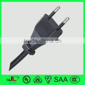 Italy 250V AC male plug 2 pin power plug flat electrical power extension cord