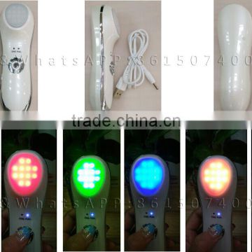 New design six color led light therapy vibration skin relaxing lifting LED Photon therapy beauty device