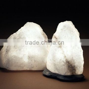 WHITE ROCK SALT CRYSTAL LAMPS
