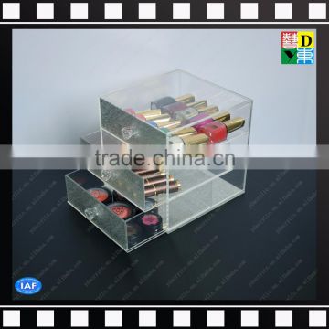 Clear acrylic makeup drawer case organizer acrylic makeup storage box