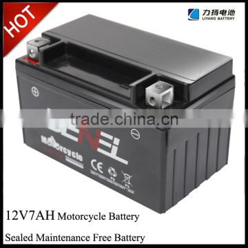 High quality 12v storage motorcycle battery 12 v 7ah smf battery supplier