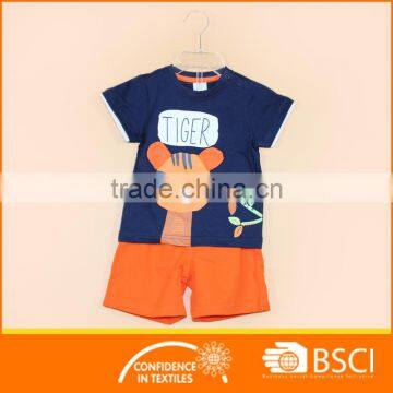 hot sale Animal Printed Cotton Baby Boy Clothing Set