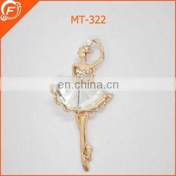 fashion dancer shaped pearl brooches for wedding dress