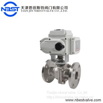 Electric Actuator Motorized Ball Valve  Water Gas Oil Flange Type