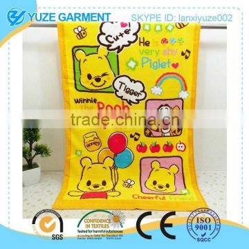 cartoon pictures reactive print terry towel for kids