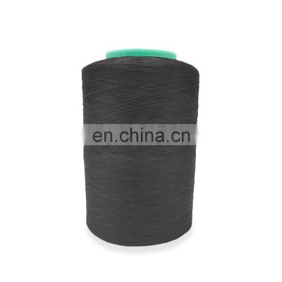 Best price high quality polyester overlock thread 200D 300D dope dyed black