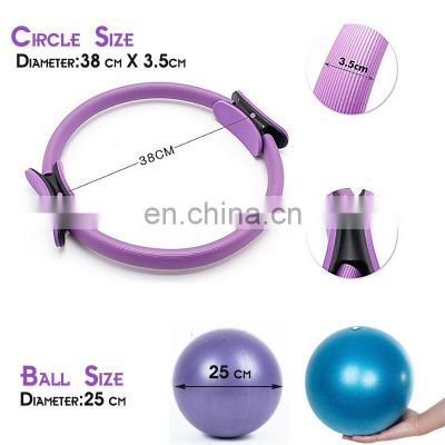 Five piece 25cm Pilates Ball Fitness Yoga Pilates circle weight loss products fitness equipment gym Yoga ring