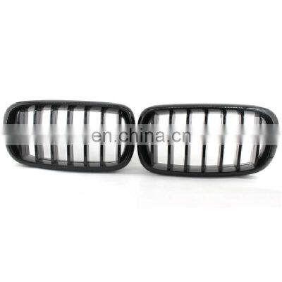 Car Front Gloss Matt Carbon M Color Black 2 Line Double Slat Kidney Grille Grill For BMW X5 F15 X6 F16