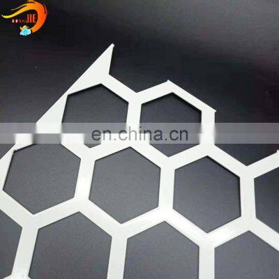 Exterior decorative security hexagonal perforated screen fence product