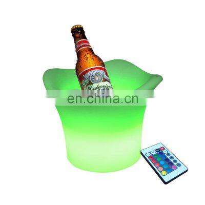 Factory Direct Custom Party Inductive Rechargeable LED Beer Bucket Night Club Accessories LED Beer Bucket
