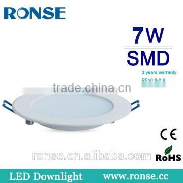 Ronse led lighting 2015 popular smd dimmable down light(TD04E07S 7W)