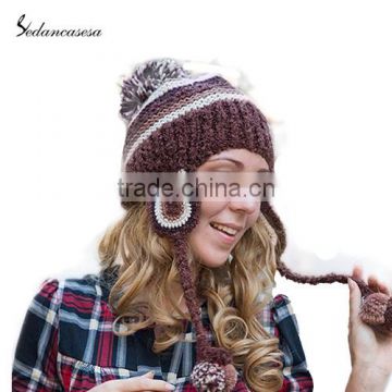 Korean Ladies fashion hat Dan Caesar turtleneck knitted hat Baotou warm winter hat