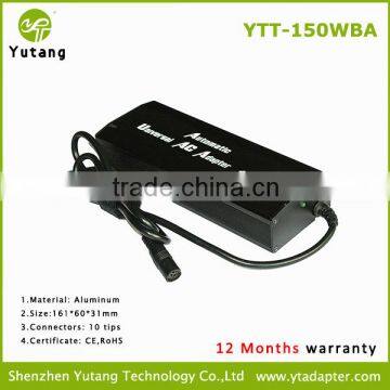 For 12 Month Warranty Laptop Battery AC 150W Adapter with 10 Tips