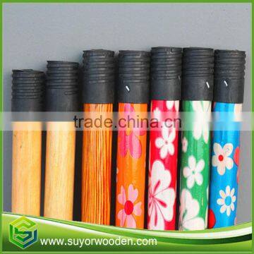 Home cleaning PVC covering wooden mop stick with plastic italian thread