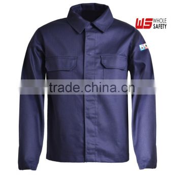 inherent Flame Retardant FR Navy Button Up Shirt,Protective Clothing for Workers Exposed to Heat