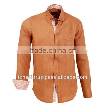 Casual Pure Linen Slim Fit Long Sleeve Summer Shirts for Men - Free DHL Express Shipping