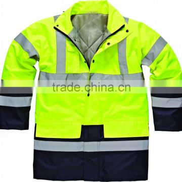 Waterproof winter high visibility clothing