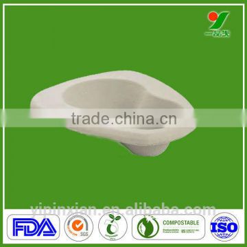 Eco-friendly nontoxic approved waterproofing recycled paper pulp disposable bedpan