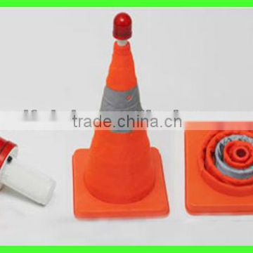 road safety folding cone with light