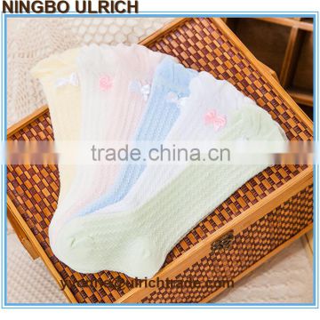 BS18 fashion cotton knitted knee high baby girl socks