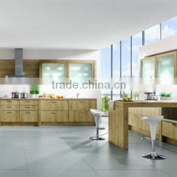 Simple design wood grain melamine kitchen cabinet