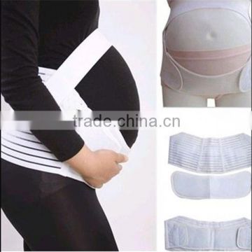 Cradle Back Abdomen Support Belt White Maternity Spandex Belly Band T007